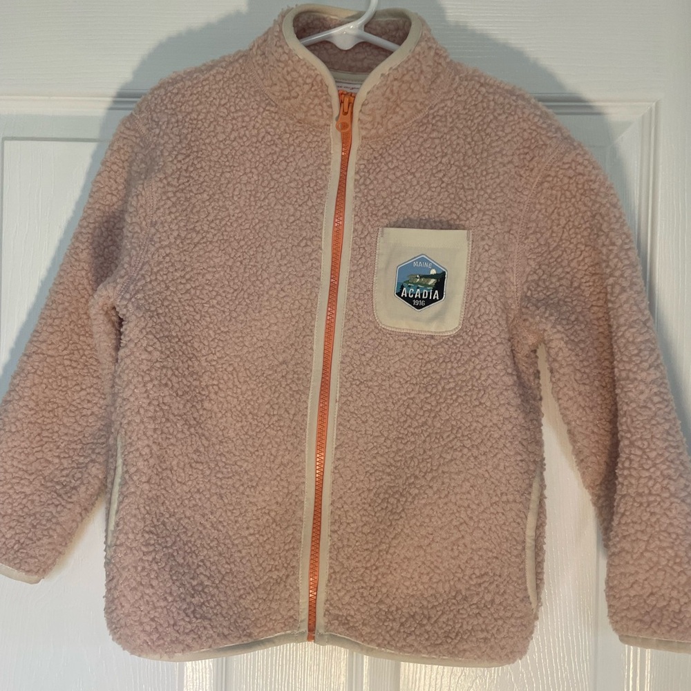 Girls zip up fleece sz XS Acadia park